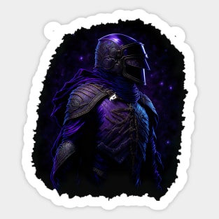 "Warrior of the Night: A Magical Warrior Embracing Splendor" Sticker